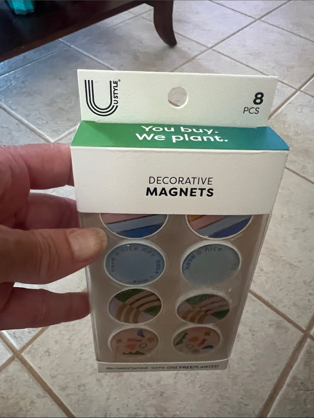 U Style 6 Decorative Magnets, You Buy, We Plant with One Tree Planted, new in pk